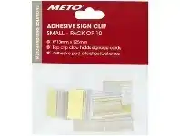 Officeworks Meto Adhesive Sign Clips Small 10 Pack offer