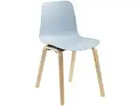 Officeworks Polo Heavy Duty Chair with Timber Base and Aqua Seat offer