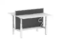 Officeworks Stilford S2 1500mm 2 Person Sit Stand Desk White/White/Grey offer