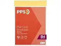 Officeworks PPS B4 Plain Faced Envelopes Gold 25 Pack offer