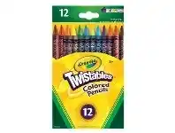 Officeworks Crayola Twistable Coloured Pencils 12 Pack offer
