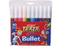 Officeworks Texta Bullet Tip Coloured Markers Assorted 10 Pack offer