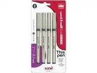 Officeworks Uniball Uni-Ball Micro Deluxe Rollerball Pens Black 4 Pack offer