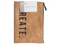 Otto Flat Pencil Case Small Brown