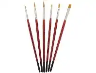 Officeworks Born Taklon Paintbrush Round 6 Pack offer