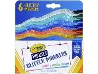 Crayola Project Glitter Markers 6 Pack
