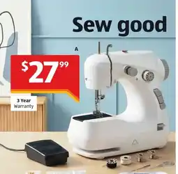 ALDI Mini Sewing Machine offer