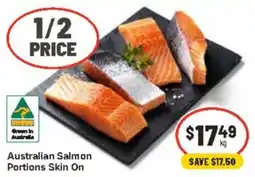 CORNETTS Australian Salmon Portions Skin On offer
