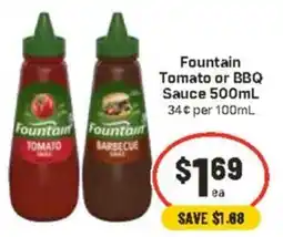 CORNETTS Fountain Tomato or BBQ Sauce offer
