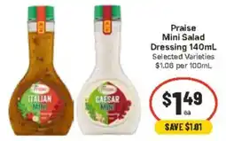 CORNETTS Praise Mini Salad Dressing offer