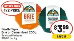 CORNETTS South Cape Brie or Camembert offer
