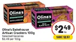 CORNETTS Olina's Bakehouse Artisan Crackers offer