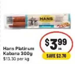 CORNETTS Hans Platinum Kabana offer