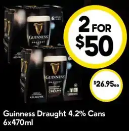 Drakes Guinness Draught 4.2% Cans offer