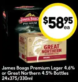 Drakes James Boags Premium Lager or Great Northern offer