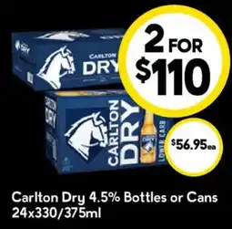 Drakes Carlton Dry 4.5% Bottles or Cans offer