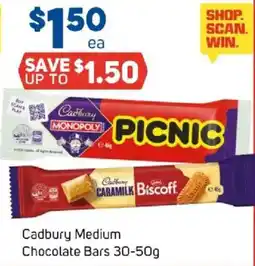 Foodland Cadbury Medium Chocolate Bars offer