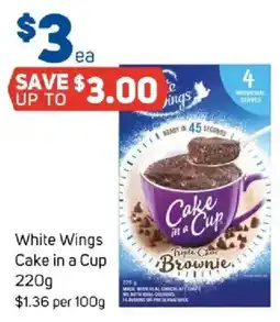 Foodland White Wings Cake in a Cup offer