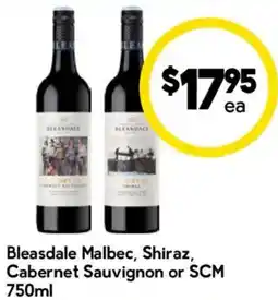 Drakes Bleasdale Malbec, Shiraz, Cabernet Sauvignon or SCM offer