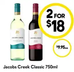 Drakes Jacobs Creek Classic 750ml offer