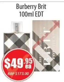 Healthy Life Burberry Brit 100ml EDT offer