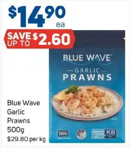 Foodland Blue Wave Garlic Prawns offer