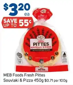 Foodland MEB Foods Fresh Pittes Souvlaki & Pizza offer
