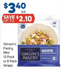 Foodland Simson's Pantry White Premium Wraps offer