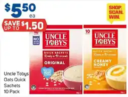 Foodland Uncle Tobys Oats Quick Sachets offer
