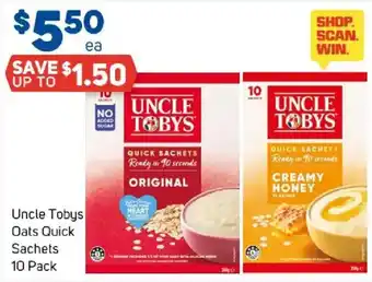 Foodland Uncle Tobys Oats Quick Sachets offer