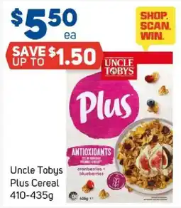 Foodland Uncle Tobys Plus Cereal offer