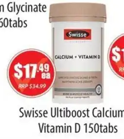 Healthy Life Swisse Ultiboost Calcium Vitamin D offer