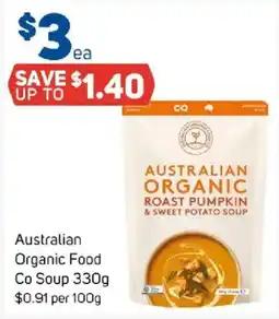 Foodland Australian Organic Food Co Roast Pumpkin & Sweet Potato Soup offer