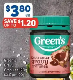 Foodland Green's Roast Meat gravy granules offer