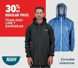 BCF Team and Line 7 Rainwear offer