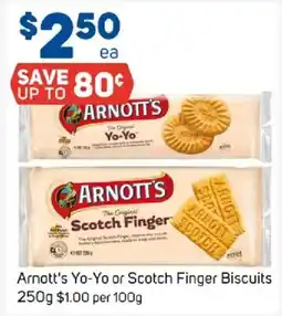 Foodland Arnott's Yo-Yo or Scotch Finger Biscuits offer