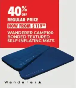 BCF Wanderer Camp100 Bonded Textured Self-Inflating Mats offer