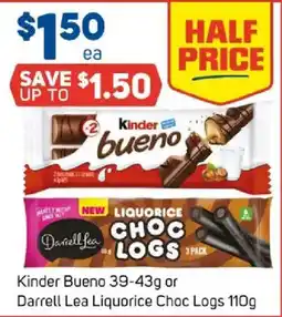 Foodland Kinder Bueno Liquorice Choc Logs offer