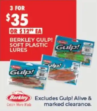 BCF Berkley Gulp! Soft Plastic Lures offer