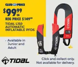 BCF Tidal Automatic Inflatable PFDs offer