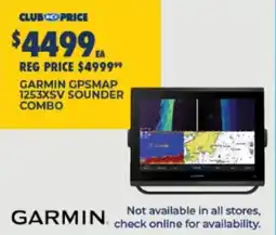 BCF Garmin GPSMAP 1253XSV Sounder Combo offer