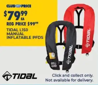 Tidal L150 Manual Inflatable PFDs