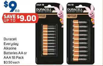 Foodland Duracell Everyday Alkaline Batteries AA or AAA offer