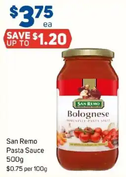 Foodland San Remo Pasta Sauce offer