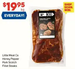Foodland Little Meat Co Honey Pepper Pork Scotch Fillet Steaks offer