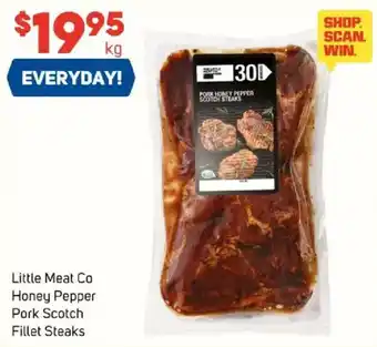 Foodland Little Meat Co Honey Pepper Pork Scotch Fillet Steaks offer