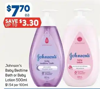 Foodland Johnson's Baby Bedtime Bath or Baby Lotion offer