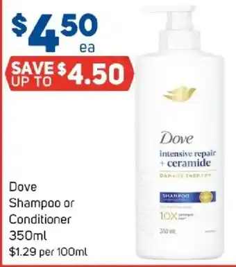 Foodland Dove Shampoo or Conditioner offer