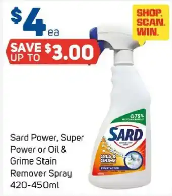 Foodland Sard Power, Super Power or Oil & Grime Stain Remover Spray offer