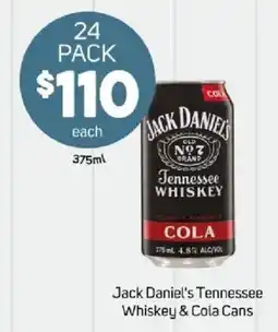 Foodland Jack Daniel's Tennessee Whiskey & Cola Cans offer